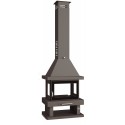 Chimenea de leña central a 4 caras -1 puerta, FM C-104