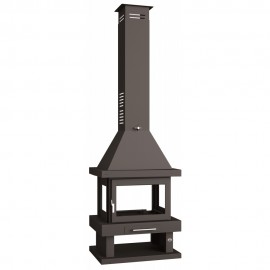 Chimenea de leña central a 4 caras -1 puerta, FM C-104