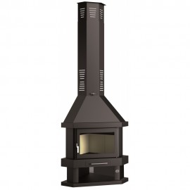 Chimenea de leña de rincón doble combustión FM C-100-R
