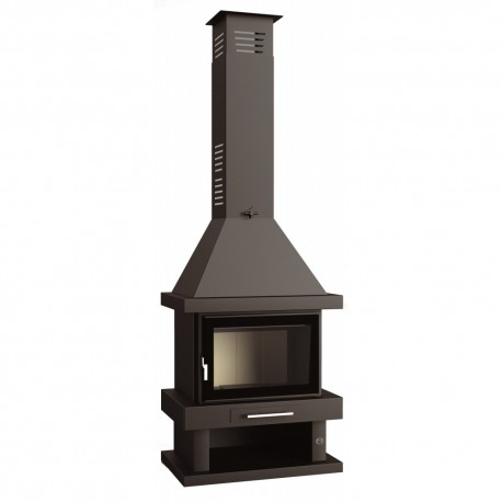 Chimenea de leña frontal doble combustión FM C-200