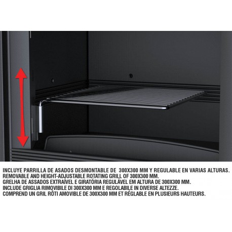 Insertable frontal de leña con turbina BRONPI SERIE PARIS 55