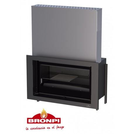 Insertable de leña con turbina BRONPI PARIS 90 VISION GUILLOTINA