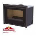 Insertable de leña con turbina y cristal Visión BRONPI CAIRO 70 - Interior vermiculita.