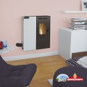 Estufa de pelletsS 7 kw extraplana y medidas reducidas BRONPI MINERVA SLIM