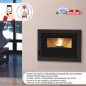 Insertable de pellets de 10 kw extraplano con carga superior BRONPI BRUNO SLIM