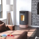 Estufa de pellets 9 kw color negro con WIFI incluido de serie BRONPI TREBOL color nude