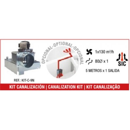 Kit canalización para Estufas 9 kw BRONPI RITA, ZOE, NINA, KIRA Y TRÉBOL