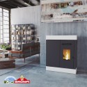 Estufa de pellets 9 kw extraplana BRONPI CIRA color marfil