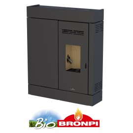 Estufa de pellets 9 kw extraplana BRONPI CIRA color negro