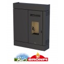 Estufa de pellets 9 kw extraplana BRONPI CIRA color negro