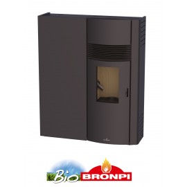 Estufa de pellets 11kw extraplana BRONPI ADRY color negro