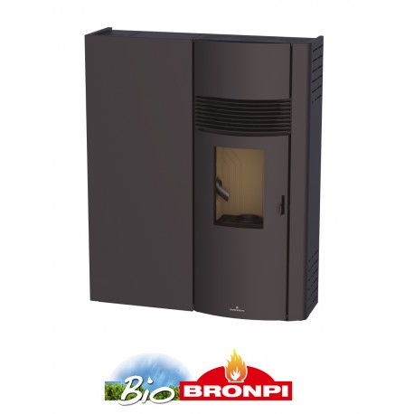 Estufa de pellets 11kw extraplana BRONPI ADRY color negro