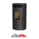 Estufa de pellets 11 kw color negro con wifi incluido de serie BRONPI MILA color negro
