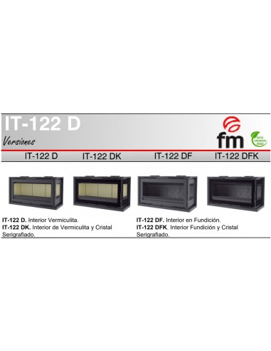 Insertable de leña de rincón con turbina FM IT-122 D/I