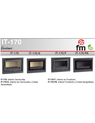 Insertable de leña con turbina FM IT-170