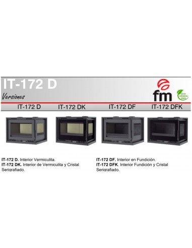 Insertable de leña de rincón con turbina FM...
