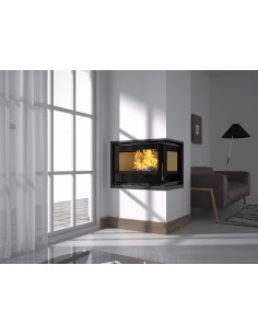 Insertable de leña de rincón con turbina FM IT-172 D
