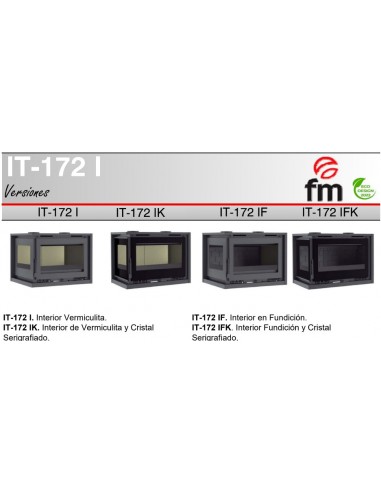 Insertable de leña de rincón con turbina FM...