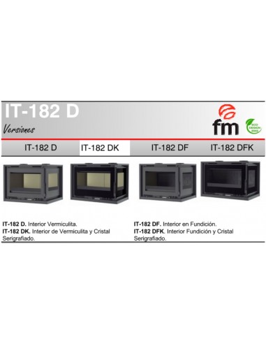 Insertable de leña de rincón con turbina FM IT-182 D