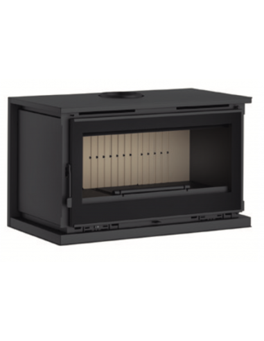 Estufa de leña para colgar con 2 ventiladores y cristal serigrafiadoFM M-100 K