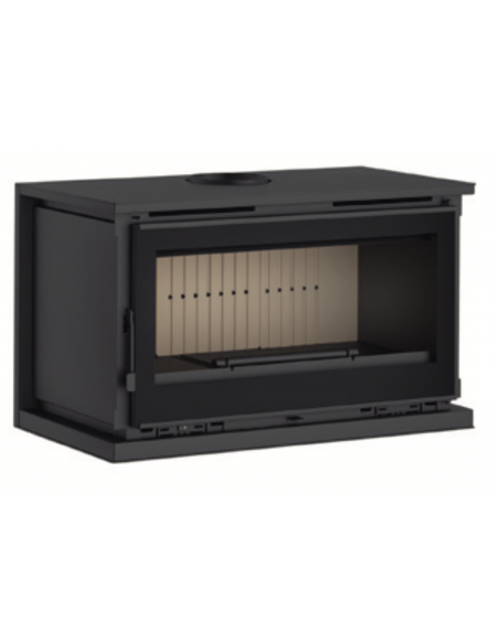 Estufa de leña para colgar con 2 ventiladores y cristal serigrafiadoFM M-100 K