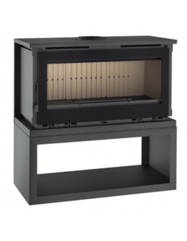 Estufa de leña frontal con leñero FM M-170 LK