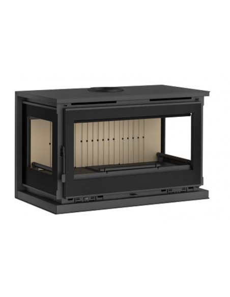 Estufa de leña para colgar 3 cristales con 2 ventiladores FM M-183 K
