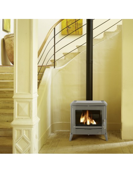 Estufa de leña de hierro INVICTA MODENA ESMALTADA L6175-45