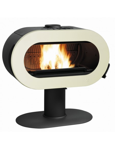 Estufa de hierro fundido INVICTA FIFTY SOBRE PIE ESMALTADA marfil L6480-46