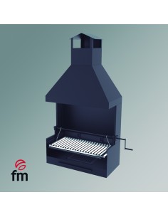 Barbacoa de carbón y leña vista FM con elevador, BVE-82
