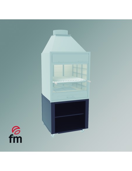 Mueble soporte con ruedas para barbacoa FM modelo BF-70