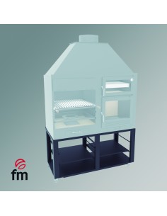 Mueble soporte con ruedas para barbacoa FM modelo FUSION 140
