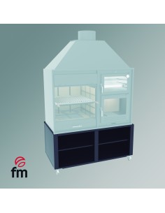 Mueble soporte con ruedas para barbacoa FM modelo FUSION 160
