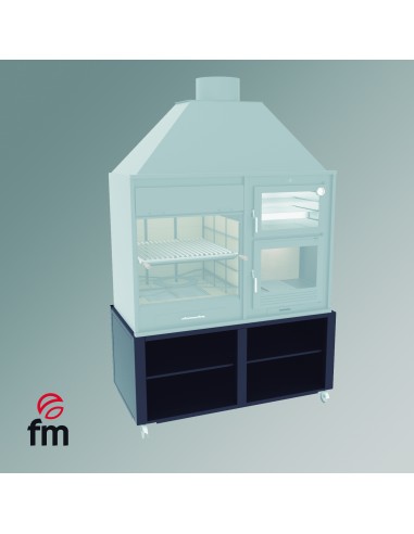 Mueble soporte con ruedas para barbacoa FM modelo FUSION 160