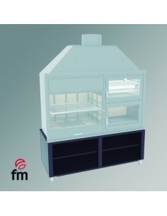 Mueble soporte con ruedas para barbacoa FM modelo FUSION 200