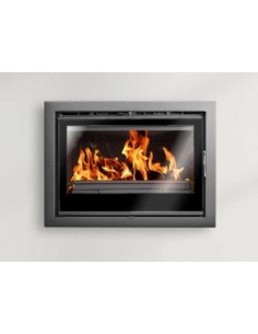 Insertable de leña con puerta de cristal SALGUEDA SAPHIRE 800 E865 negro