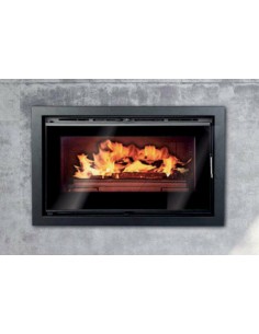 Insertable de leña con puerta de cristal SALGUEDA SAPHIRE 900 E965 negro