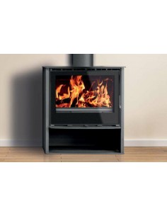 Estufa de leña con puerta de cristal SALGUEDA ATHIRA SAPHIRE 700 AT765 negro