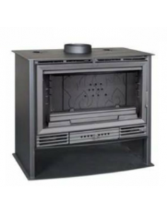 Estufa de leña con puerta de fundición SALGUEDA ATHIRA SAPHIRE GV 800 AT063 fundición