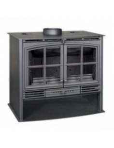 Estufa de leña con 2 puertas de fundición SALGUEDA ATHIRA SAPHIRE 2P 800 AT061 fundición