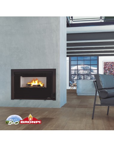 Insertable de leña y pellet Insert Hybrid Bronpi Firetek