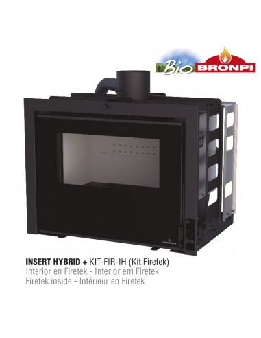 Insertable híbrido de leña y pellet Bronpi INSERT HYBRID Firetek