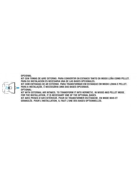 Kit con toma de aire externo para Insert Hybrid Bronpi KIT-AIR-7