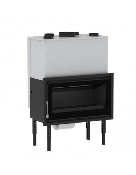 Insertable de leña panorámico con campana superior y patas regulables FM IC-100 FC