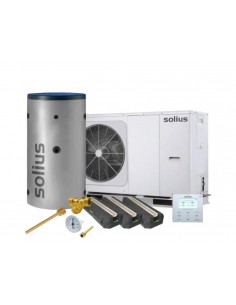 Kit para Aerotermia SOLIUS AEROBOX INVERTER PRO 10Kw + SOLIUS INERCOOL 100 L QASD0810MC1