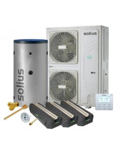 Kit para Aerotermia SOLIUS AEROBOX INVERTER  MAXI  + SOLIUS INERCOOL 100 L  QASD30TC1