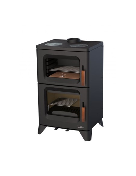 Estufa de leña con horno y cocina HILTON C