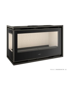 Insertable de leña FERLUX PANORAMIC 90 2 LADOS