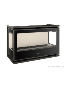 FERLUX PANORAMIC 90 3 LADOS Insertable de leña