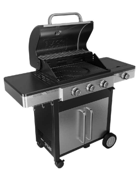 BLACK+DECKER BXOG12950E barbacoa de gas con 3 quemadores
